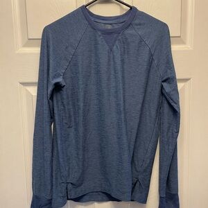 Athleta Girl Heathered Blue Long Sleeve